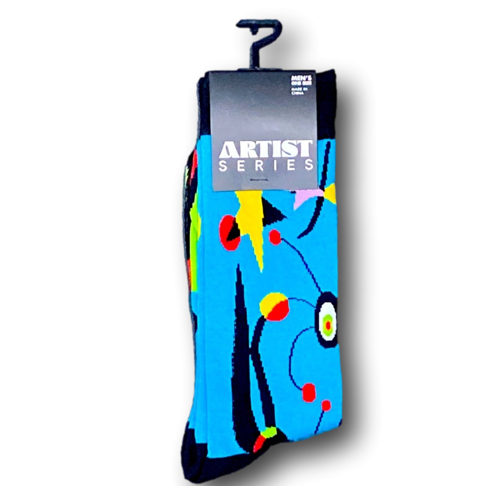 3/$20 Joan Miro "The Garden" Artist Series Funny Novelty Crew Socks - NWT